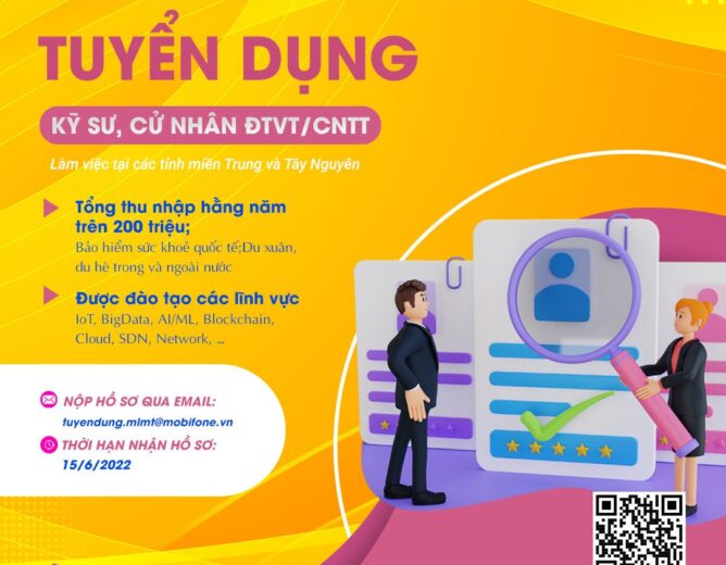 TRUNG TÂM MẠNG LƯỚI MOBIFONE MIỀN TRUNG TUYỂN DỤNG