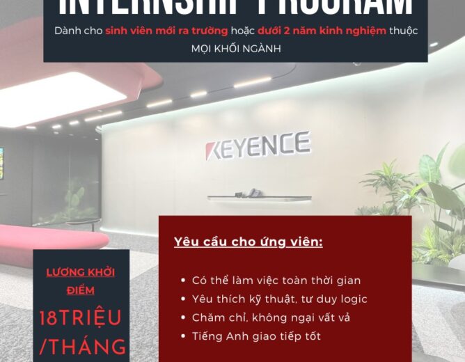 KEYENCE KHỞI ĐỘNG ĐỢT TUYỂN DỤNG LỚN NHẤT TRONG NĂM 2023